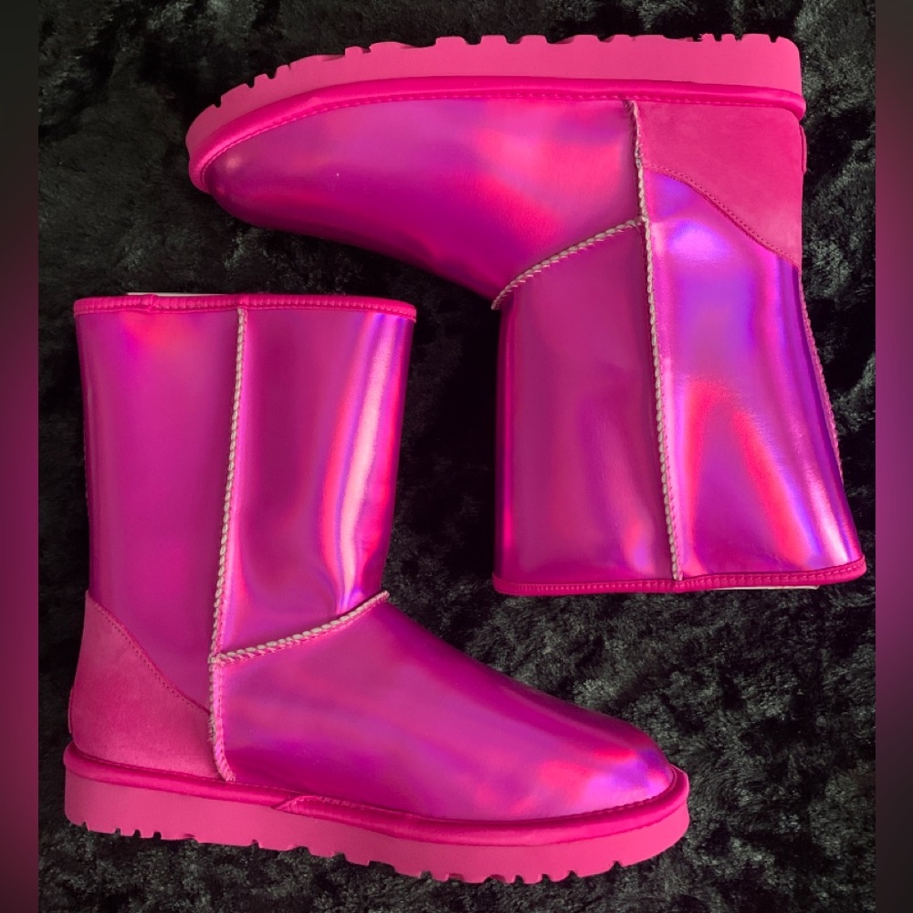 UGG Pink Iridescent Winter Boots